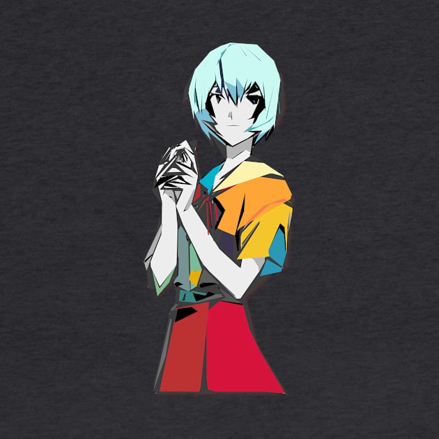 Rei Eclectic Geometric: Original Rendering from Neon Genesis Evangelion by Unicorn Formula